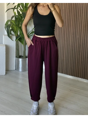 Bordo Modal Relax Pantolon