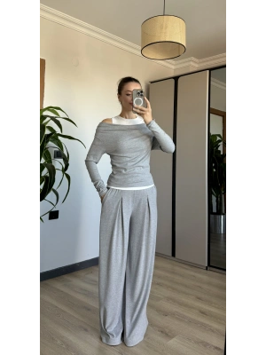 Gri Çıkarılabilir Atlet Eşofman Takım