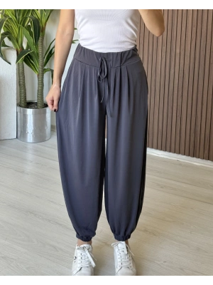 Gri Relax Şalvar Kesim Pantolon