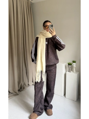 Kahve Leopar Eşofman Takımı