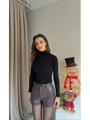 Kahve Orijinal Marka Deri Şort