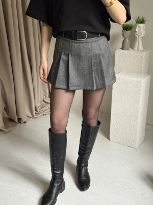 Kemerli Şortlu Etek