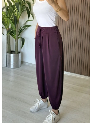 Mürdüm Relax Şalvar Kesim Pantolon