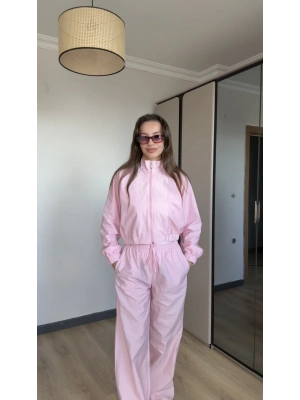 Pembe Paraşüt Ceket Pantolon Takım