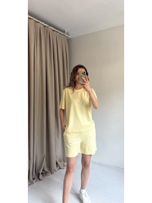 Sarı Oysh Marka Şort Takım
