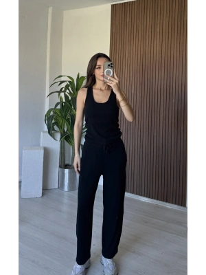 Siyah Göğüs Pedli Eşofman Takım