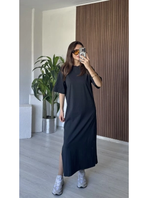 Siyah Zr Marka Basic Elbise