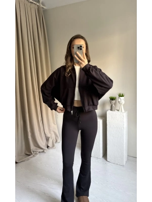 Siyah Zra Model Bomber Tayt Takım