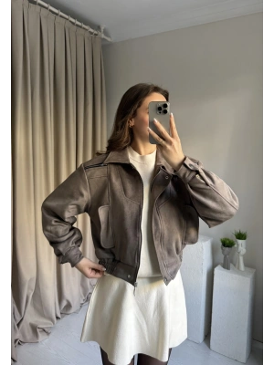 Vizon Tasarım Vatkalı Süet Ceket