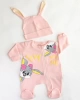 Kız Bunny Şapkalı Tulum Set