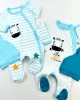 Erkek Baby Zebra Şapkalı 2 li Tulum Set