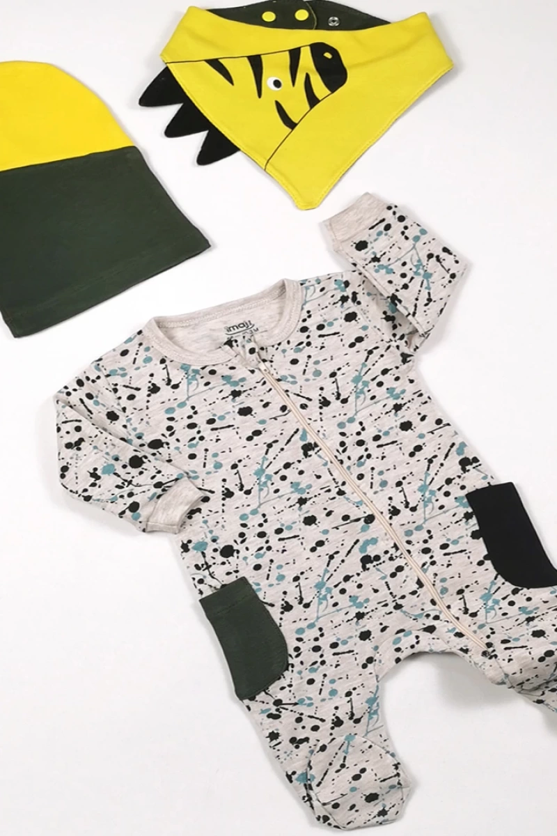 Erkek Splash Zebra 3 Parçalı Tulum Set
