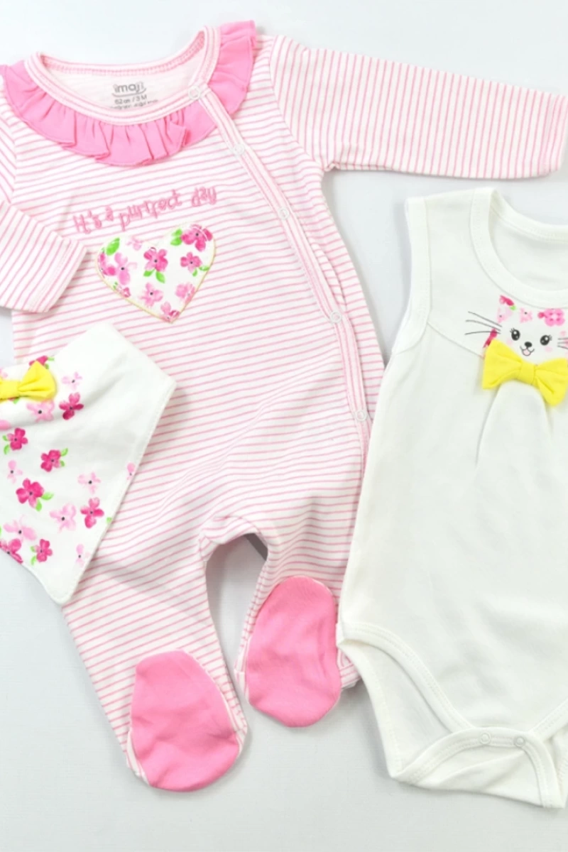Kız Kıtty 3 lü Badili Tulum Set