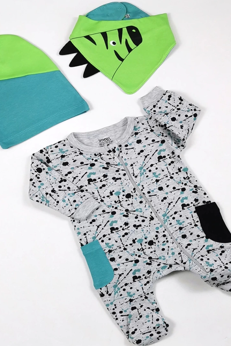 Erkek Splash Zebra 3 Parçalı Tulum Set