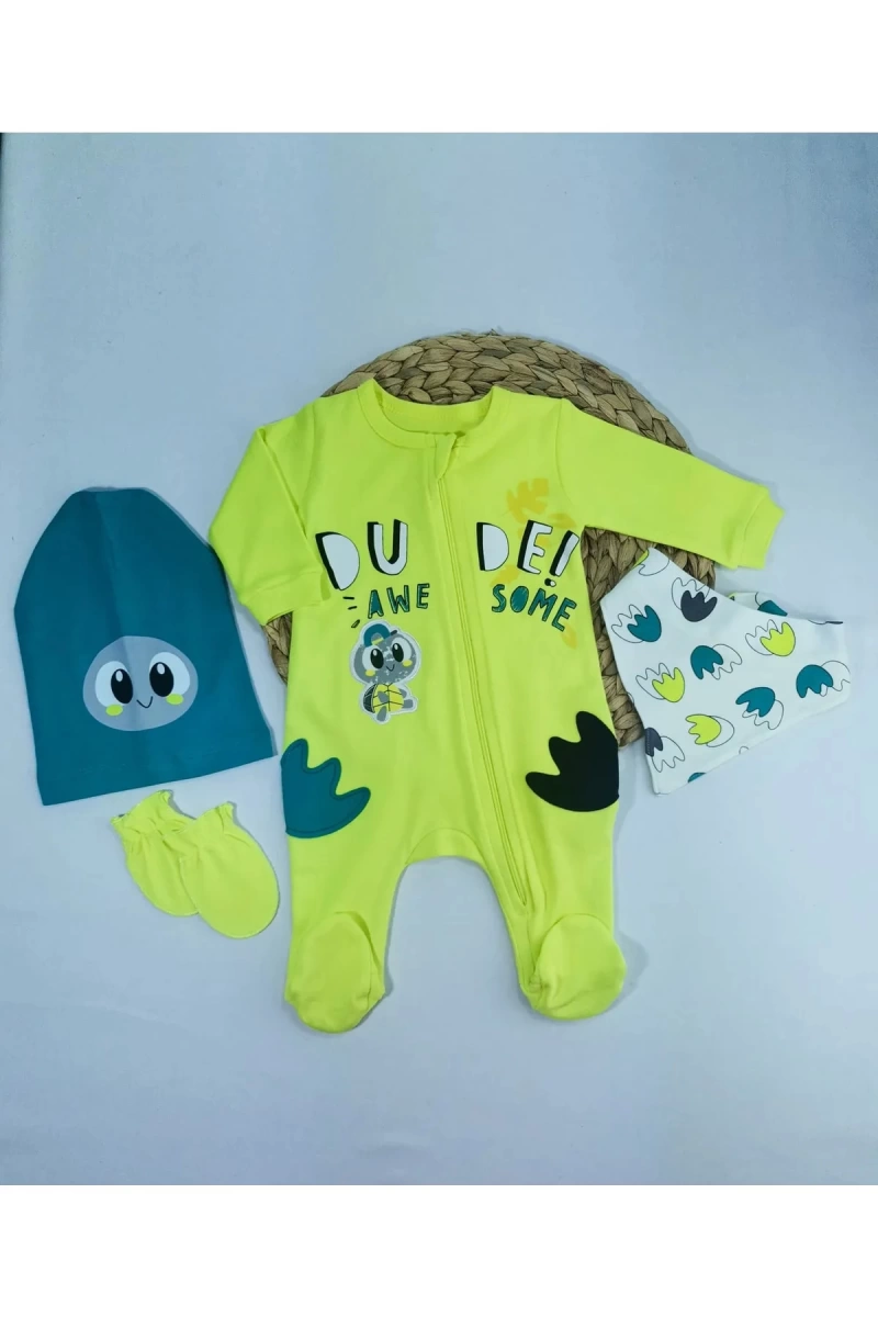 Erkek Tospik Bereli Eldivenli Önlüklü Tulum Set