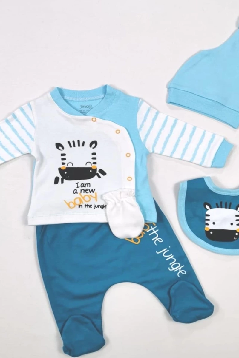Erkek Baby Zebra 5 li Set