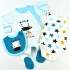 Erkek Baby Zebra Badili 3 Parçalı Tulum Set