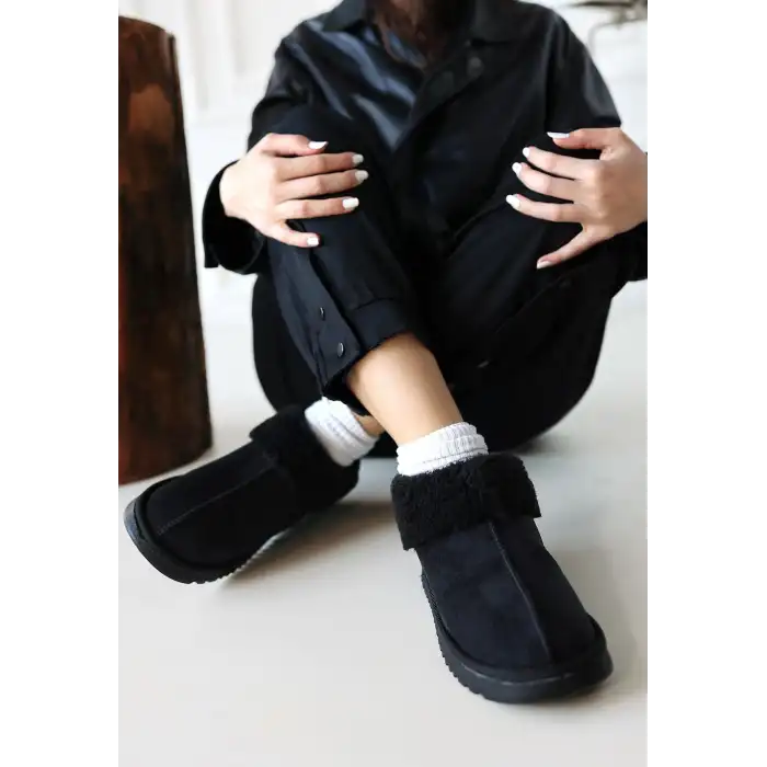 ABBY SİYAH SÜET BOT