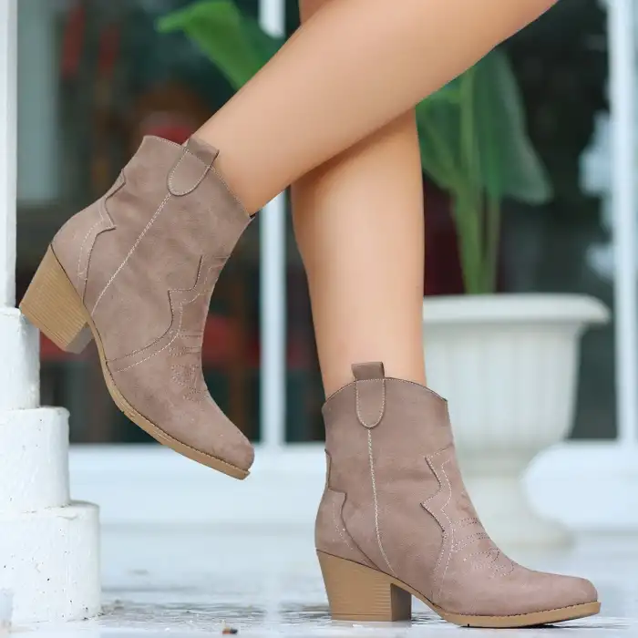 AKVER VİZON SÜET TOPUKLU BOT