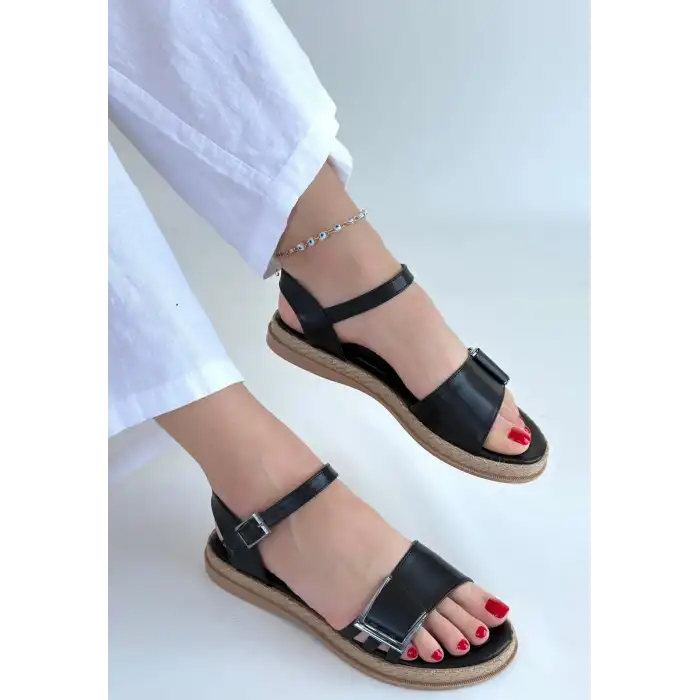 ANDANA SİYAH CİLT SANDALET