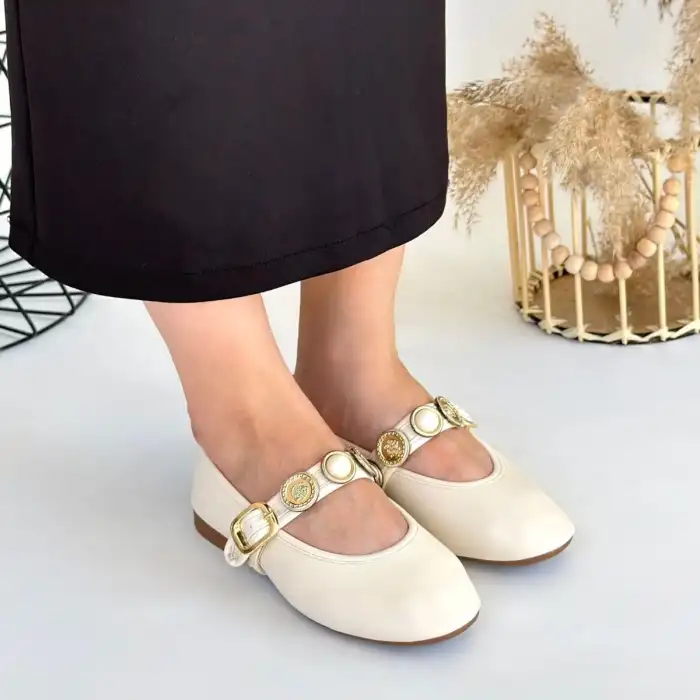 ATNİS BEJ CİLT BABET AYAKKABI