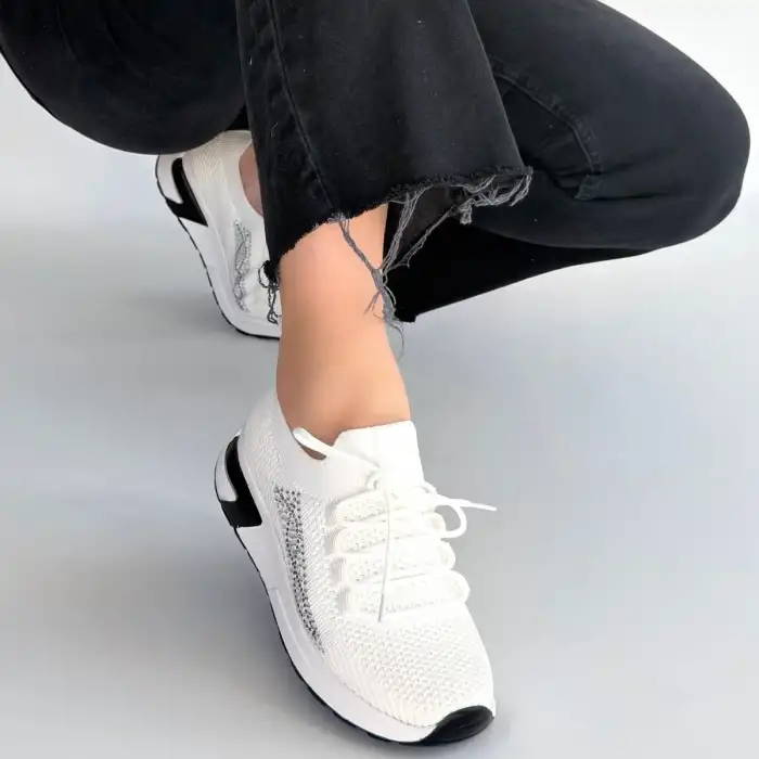 BELAN BEYAZ TRİKO BAĞCIKLI SPOR AYAKKABI