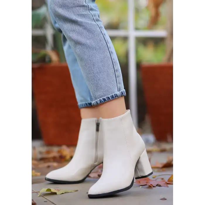 BİYA BEJ CİLT TOPUKLU BOT