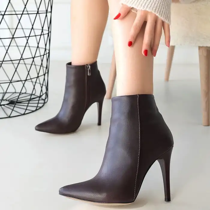 BLAN KAHVERENGİ CİLT TOPUKLU BOT