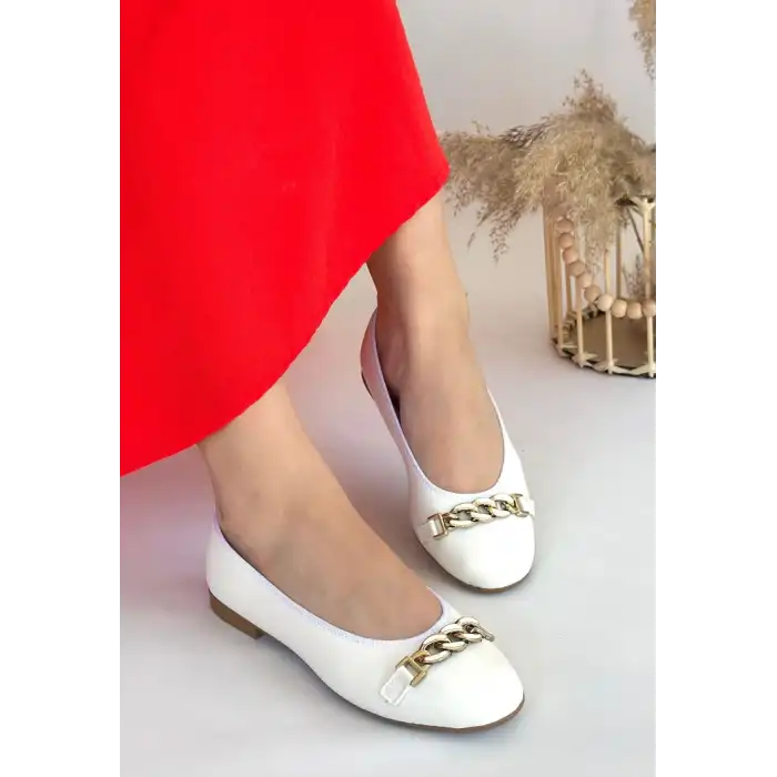 CLEO BEYAZ CİLT BABET AYAKKABI