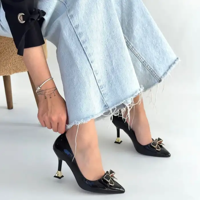 COBY SİYAH RUGAN TOPUKLU AYAKKABI