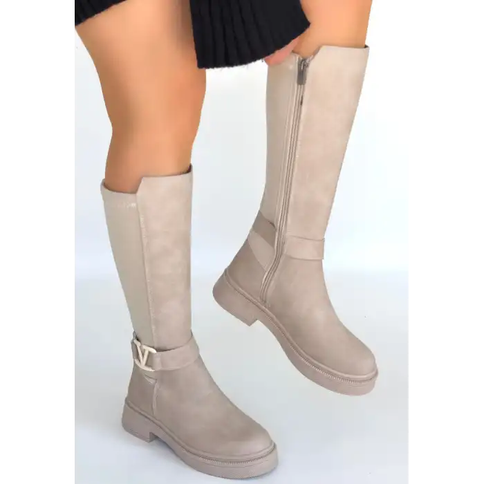 DİONA BEJ NUBUK ÇİZME