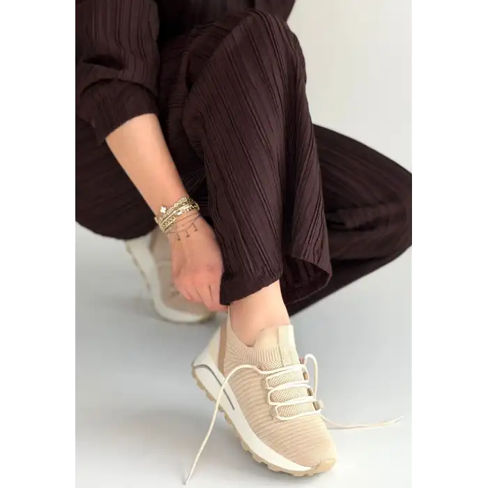 FEORT BEJ TRİKO BAĞCIKLI SPOR AYAKKABI