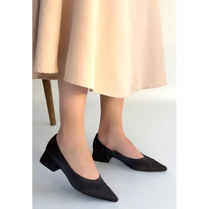 FERLA ACI KAHVE CİLT TOPUKLU AYAKKABI