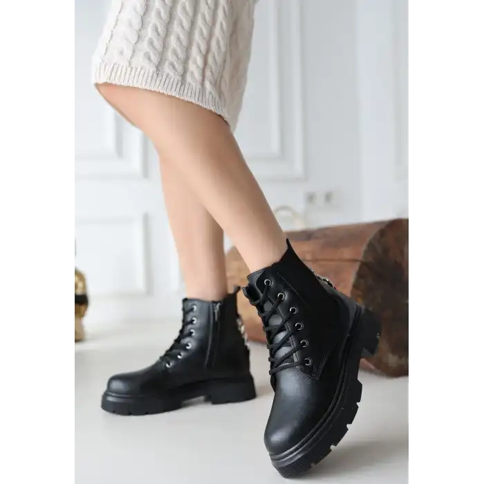 HARTE SİYAH CİLT BAĞCIKLI BOT