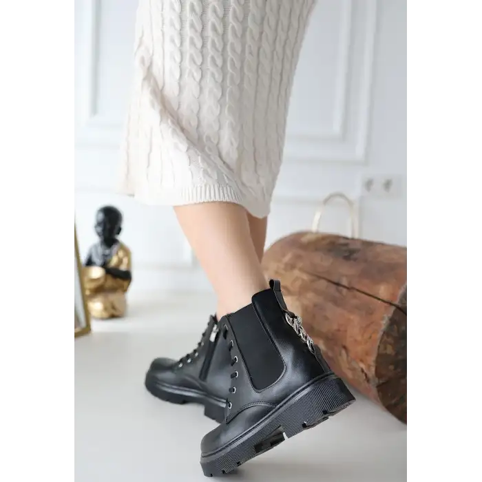 HARTE SİYAH CİLT BAĞCIKLI BOT