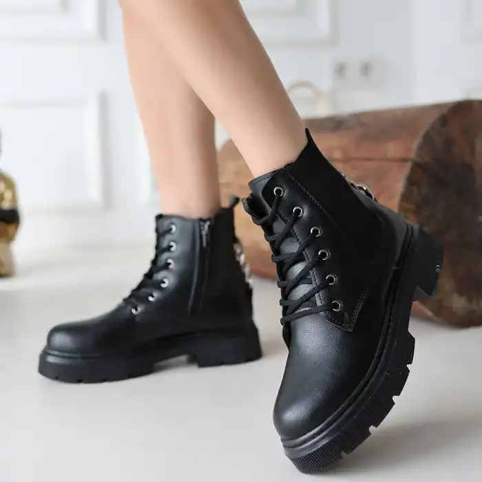 HARTE SİYAH CİLT BAĞCIKLI BOT