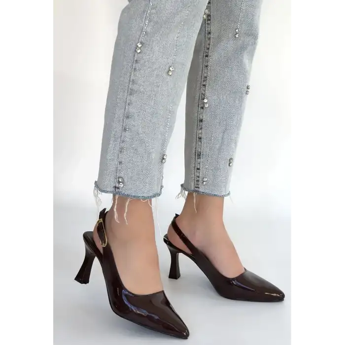 HİES KAHVERENGİ RUGAN TOPUKLU AYAKKABI