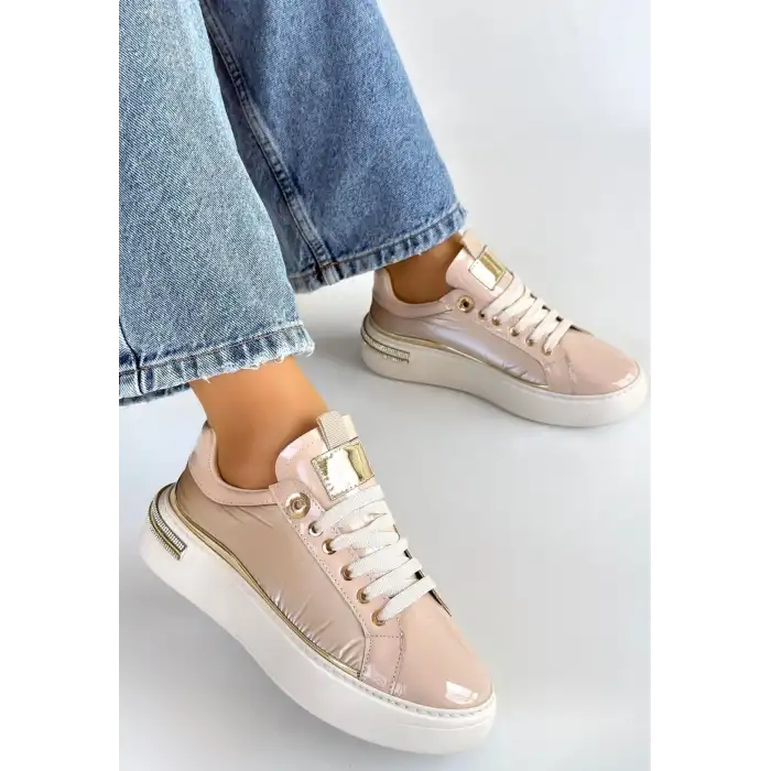 HLEY BEJ RUGAN PARAŞÜT DETAYLI BAĞCIKLI SPOR AYAKKABI