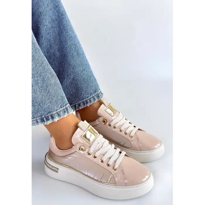 HLEY BEJ RUGAN PARAŞÜT DETAYLI BAĞCIKLI SPOR AYAKKABI