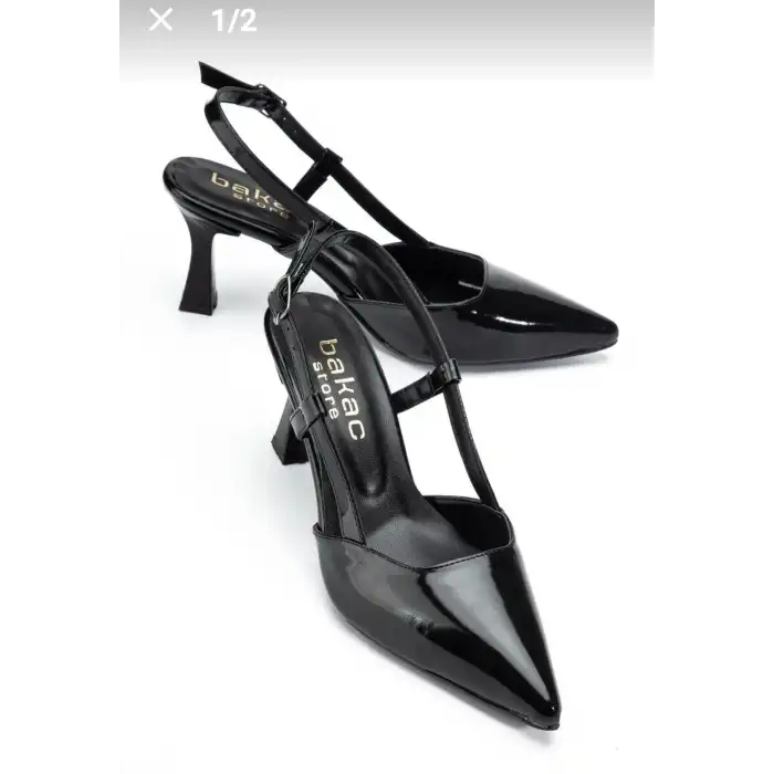 HOOST SİYAH RUGAN TOPUKLU AYAKKABI