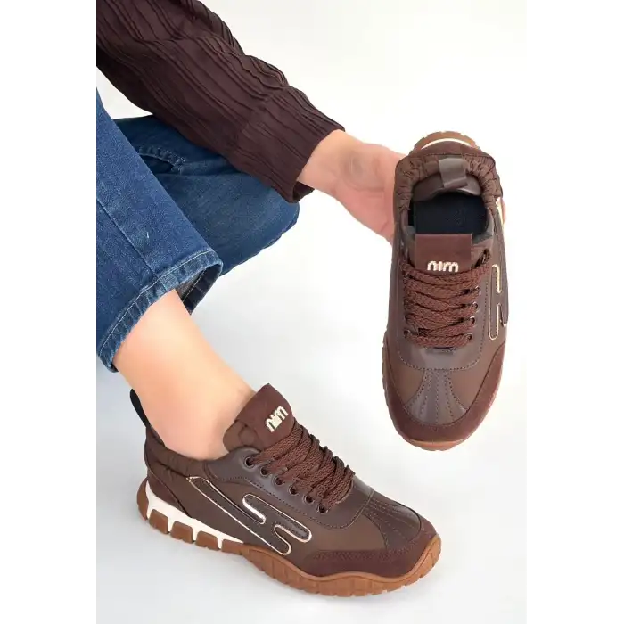 HUER KAHVERENGİ NUBUK BAĞCIKLI SPOR AYAKKABI