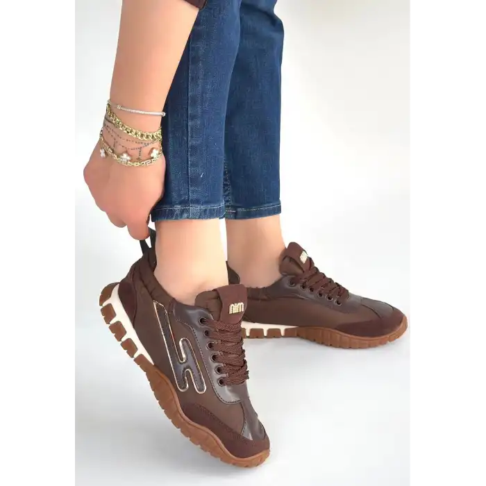 HUER KAHVERENGİ NUBUK BAĞCIKLI SPOR AYAKKABI