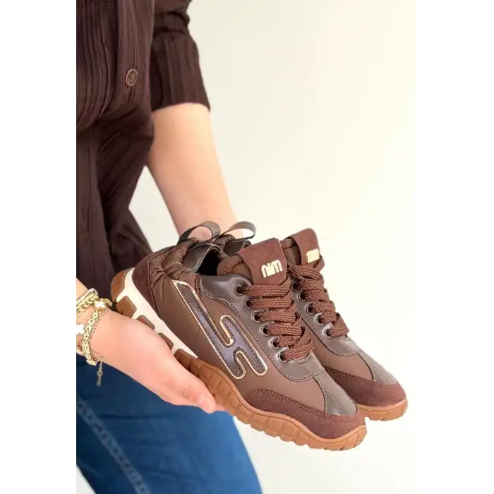 HUER KAHVERENGİ NUBUK BAĞCIKLI SPOR AYAKKABI