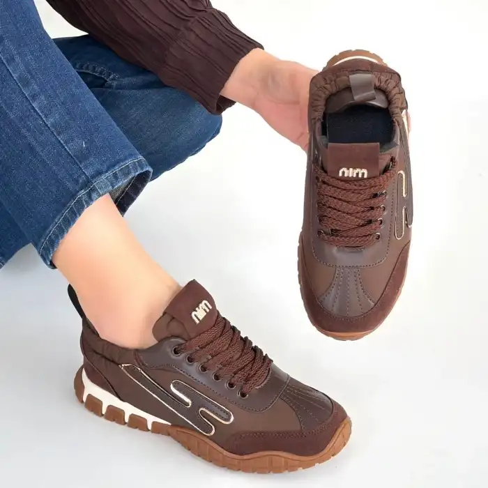 HUER KAHVERENGİ NUBUK BAĞCIKLI SPOR AYAKKABI