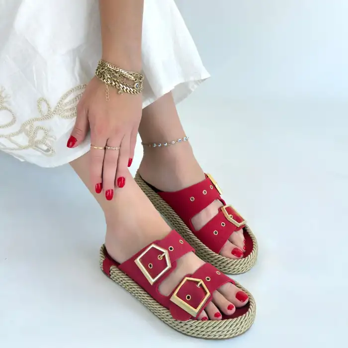 İCES KIRMIZI NUBUK TERLİK