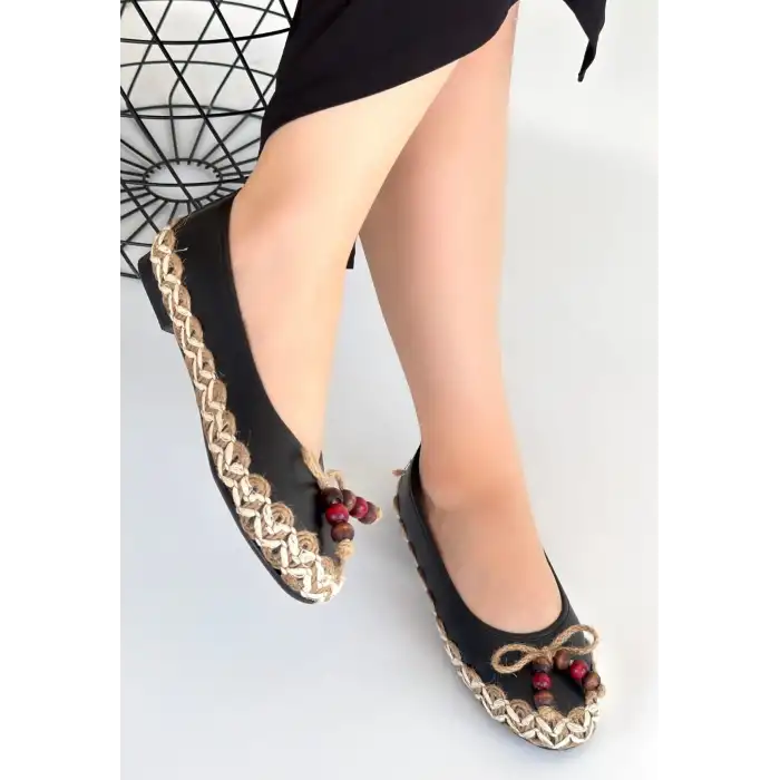 ILWE SİYAH CİLT BABET AYAKKABI