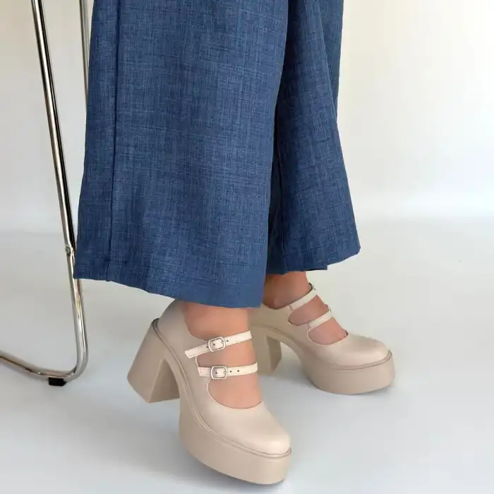 JARLO BEJ CİLT DOLGU TOPUK AYAKKABI