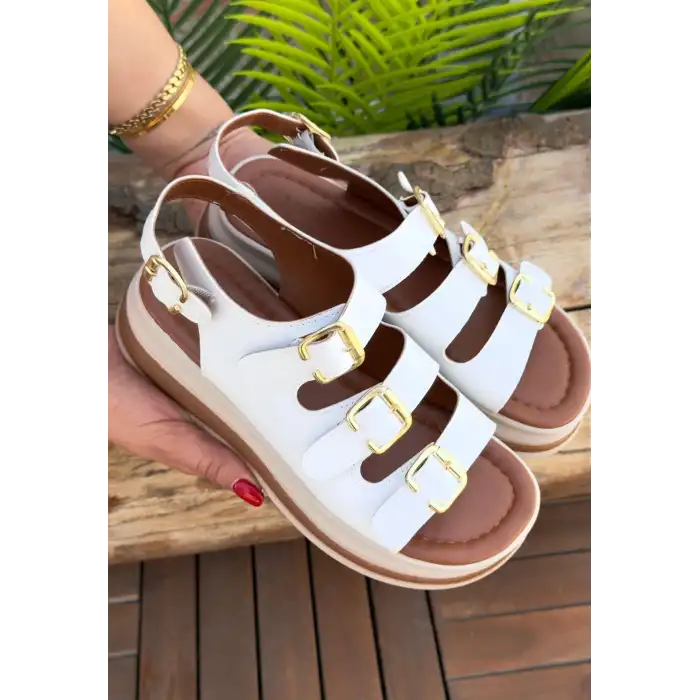 JATAY BEYAZ CİLT SANDALET