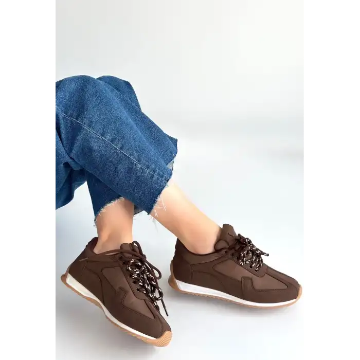 JEAT KAHVERENGİ  NUBUK BAĞCIKLI SPOR AYAKKABI