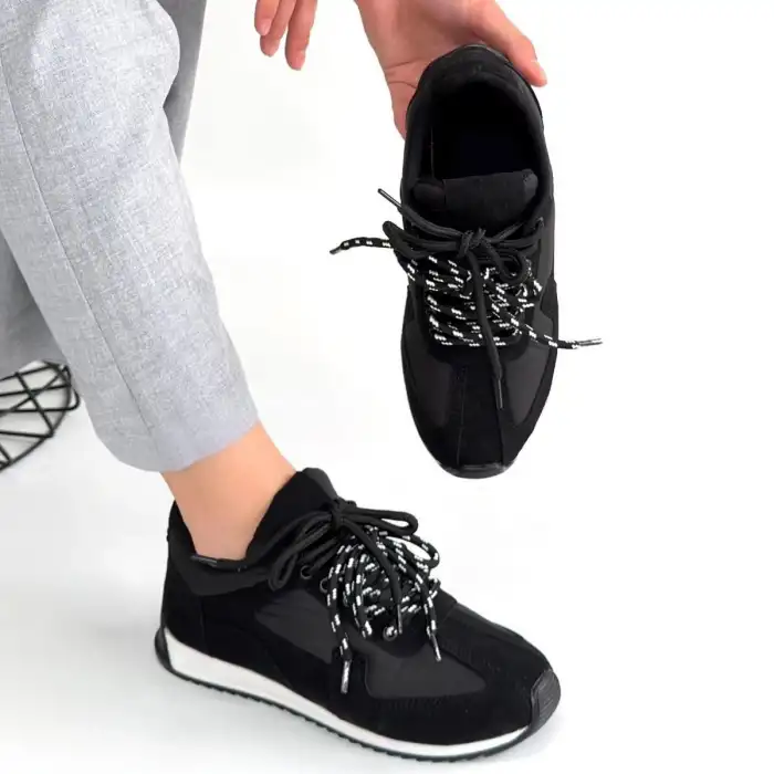 JEAT SİYAH NUBUK BAĞCIKLI SPOR AYAKKABI